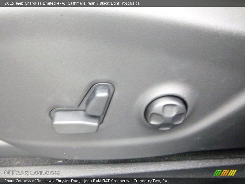 Cashmere Pearl / Black/Light Frost Beige 2015 Jeep Cherokee Limited 4x4
