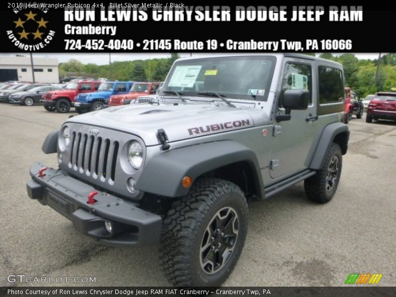 Billet Silver Metallic / Black 2015 Jeep Wrangler Rubicon 4x4