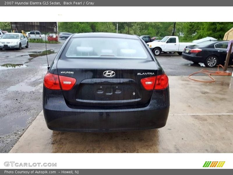 Black Pearl / Gray 2007 Hyundai Elantra GLS Sedan