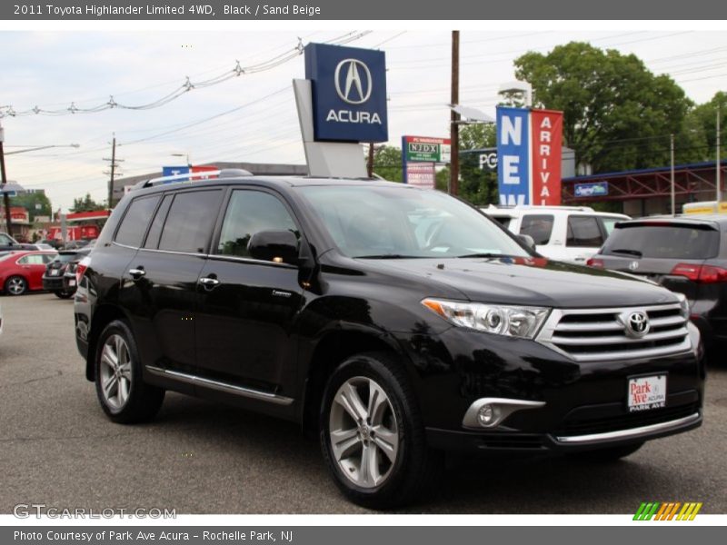 Black / Sand Beige 2011 Toyota Highlander Limited 4WD
