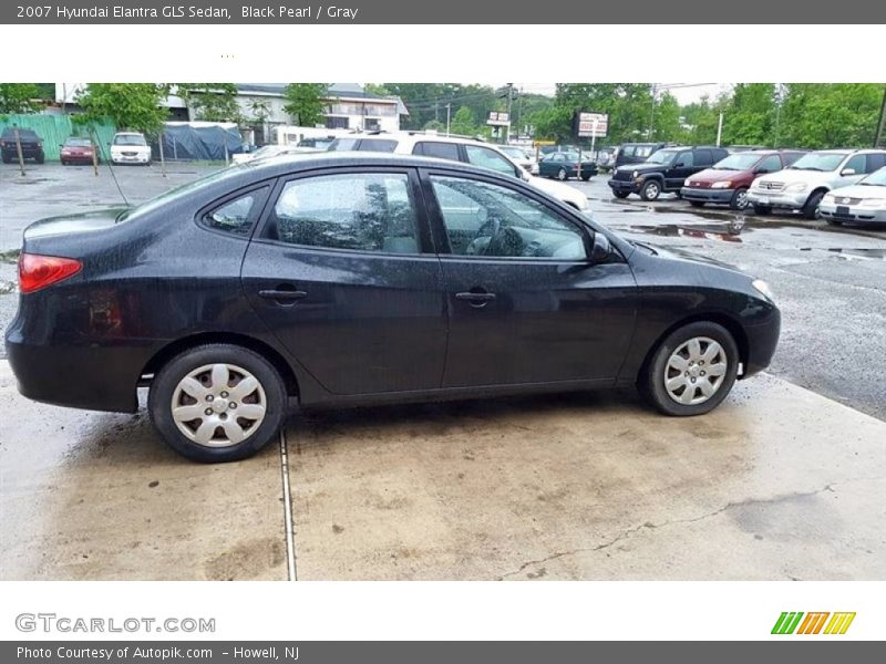 Black Pearl / Gray 2007 Hyundai Elantra GLS Sedan