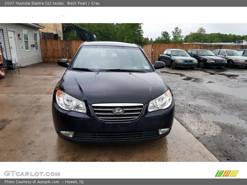 Black Pearl / Gray 2007 Hyundai Elantra GLS Sedan