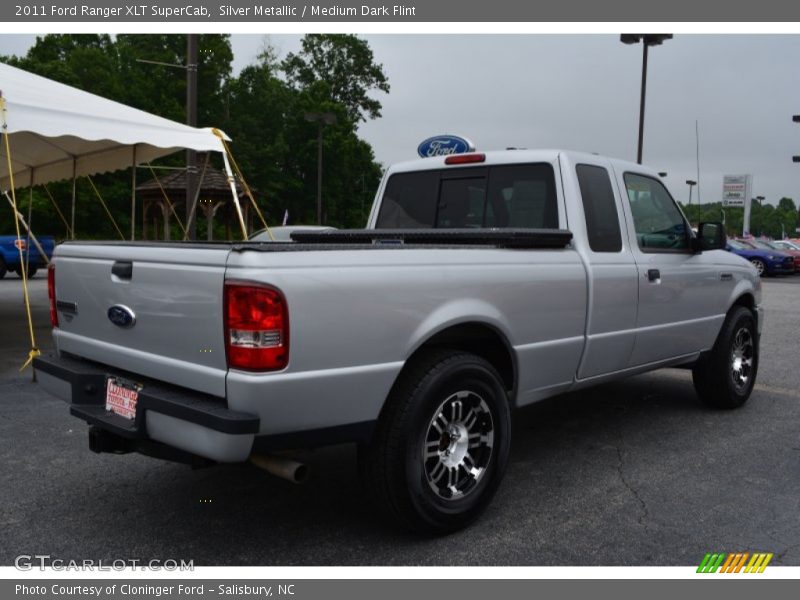 Silver Metallic / Medium Dark Flint 2011 Ford Ranger XLT SuperCab
