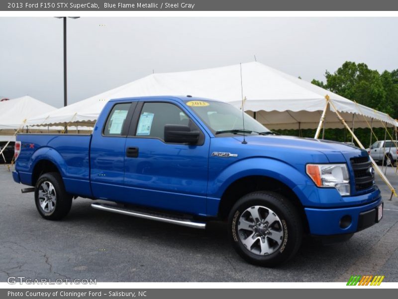 Blue Flame Metallic / Steel Gray 2013 Ford F150 STX SuperCab