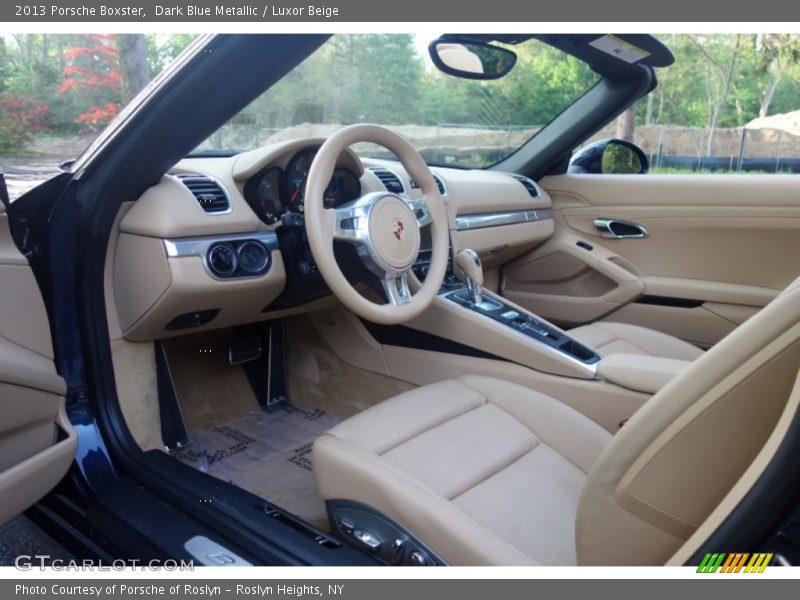 Dark Blue Metallic / Luxor Beige 2013 Porsche Boxster