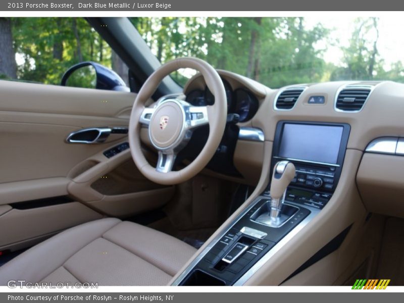 Dark Blue Metallic / Luxor Beige 2013 Porsche Boxster