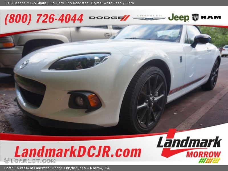 Crystal White Pearl / Black 2014 Mazda MX-5 Miata Club Hard Top Roadster