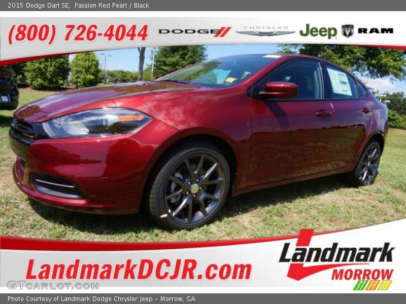Passion Red Pearl / Black 2015 Dodge Dart SE