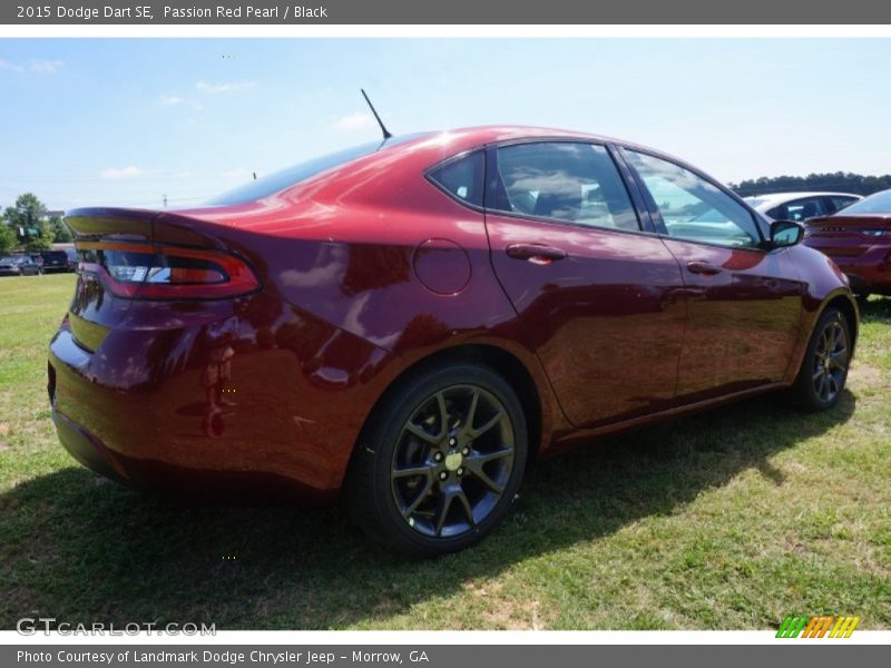 Passion Red Pearl / Black 2015 Dodge Dart SE