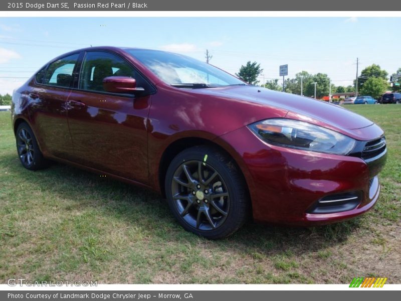 Passion Red Pearl / Black 2015 Dodge Dart SE