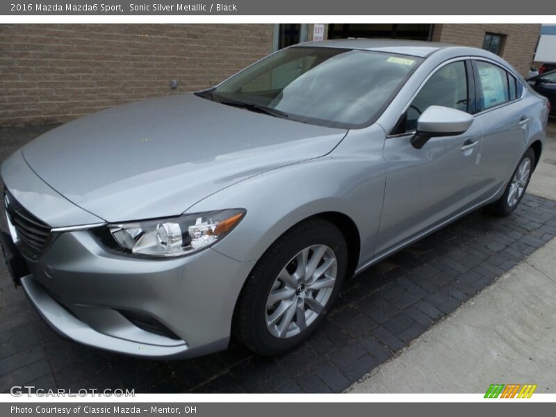 Sonic Silver Metallic / Black 2016 Mazda Mazda6 Sport