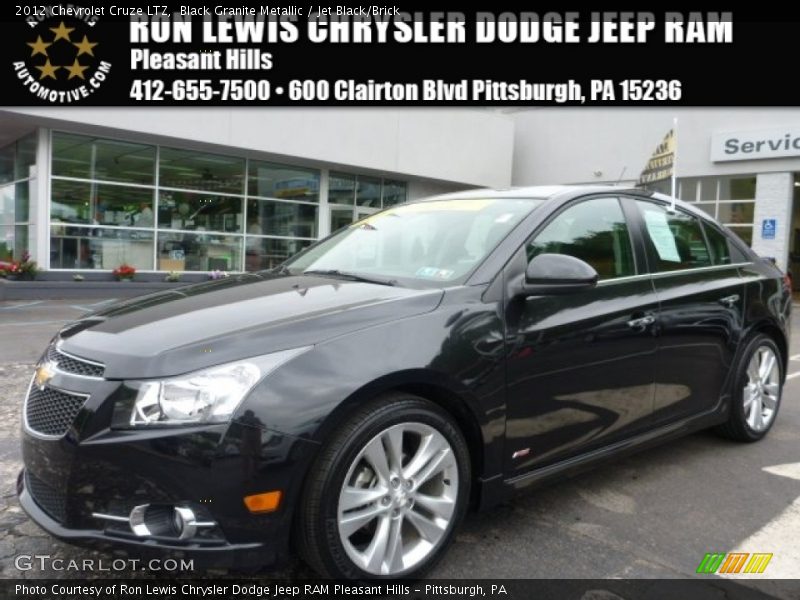Black Granite Metallic / Jet Black/Brick 2012 Chevrolet Cruze LTZ