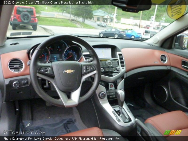 Black Granite Metallic / Jet Black/Brick 2012 Chevrolet Cruze LTZ