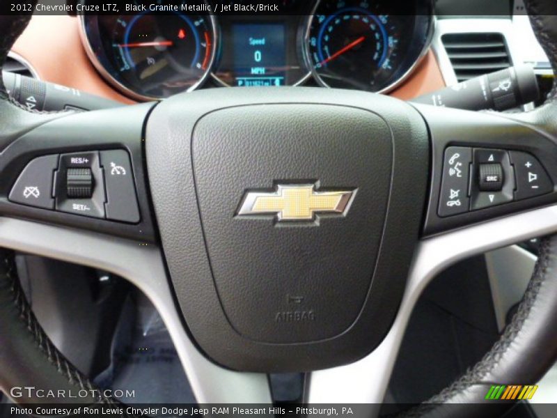 Black Granite Metallic / Jet Black/Brick 2012 Chevrolet Cruze LTZ