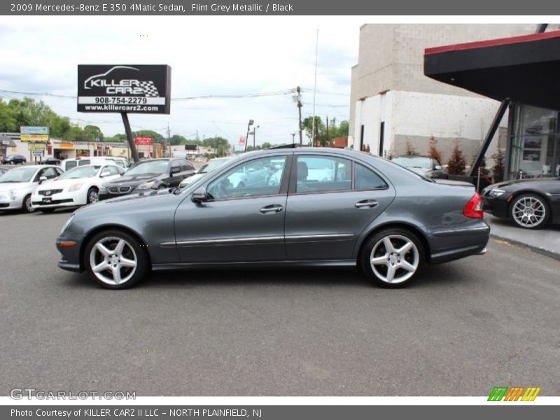 Flint Grey Metallic / Black 2009 Mercedes-Benz E 350 4Matic Sedan