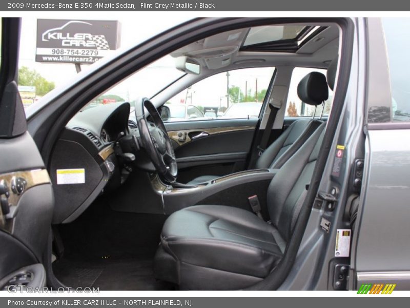 Flint Grey Metallic / Black 2009 Mercedes-Benz E 350 4Matic Sedan