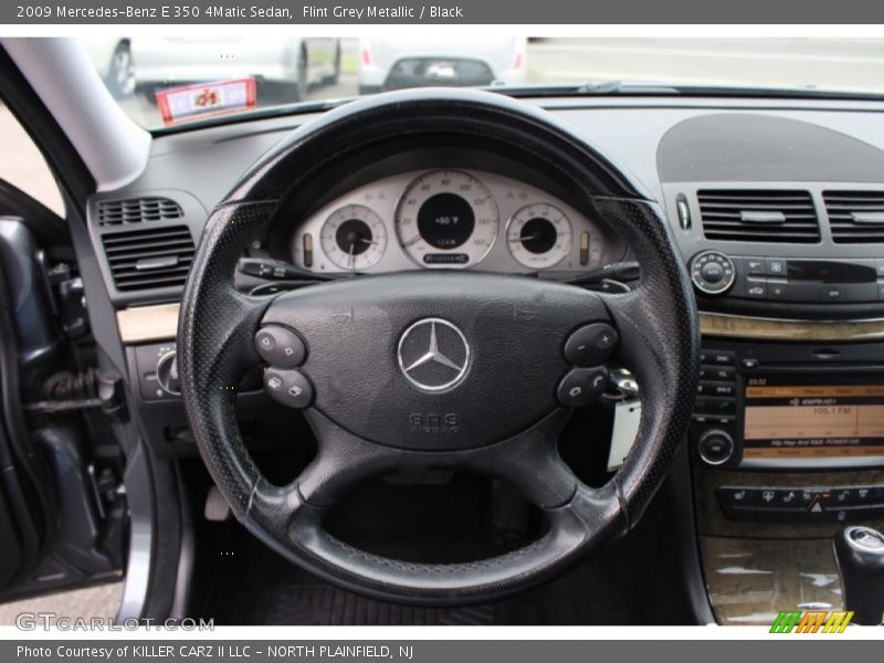 Flint Grey Metallic / Black 2009 Mercedes-Benz E 350 4Matic Sedan