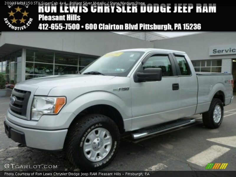 Brilliant Silver Metallic / Stone/Medium Stone 2009 Ford F150 STX SuperCab 4x4