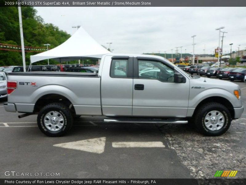 Brilliant Silver Metallic / Stone/Medium Stone 2009 Ford F150 STX SuperCab 4x4