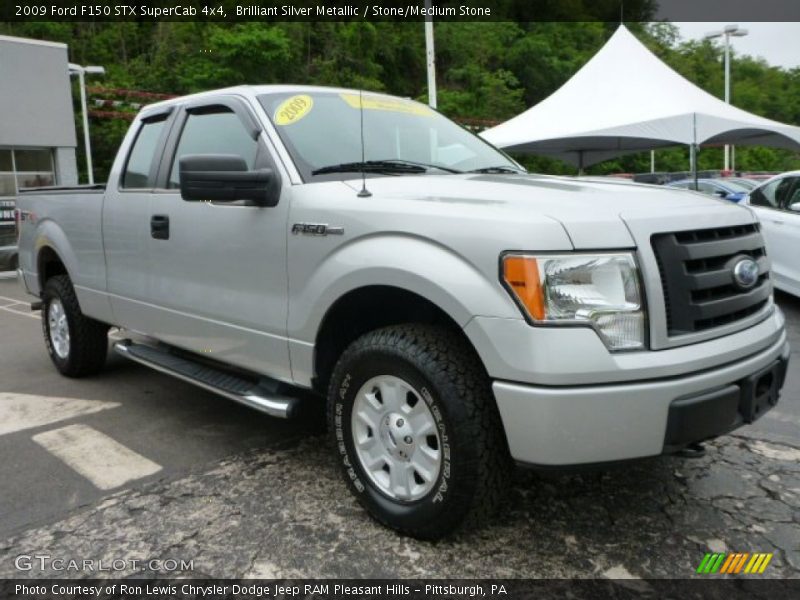 Brilliant Silver Metallic / Stone/Medium Stone 2009 Ford F150 STX SuperCab 4x4