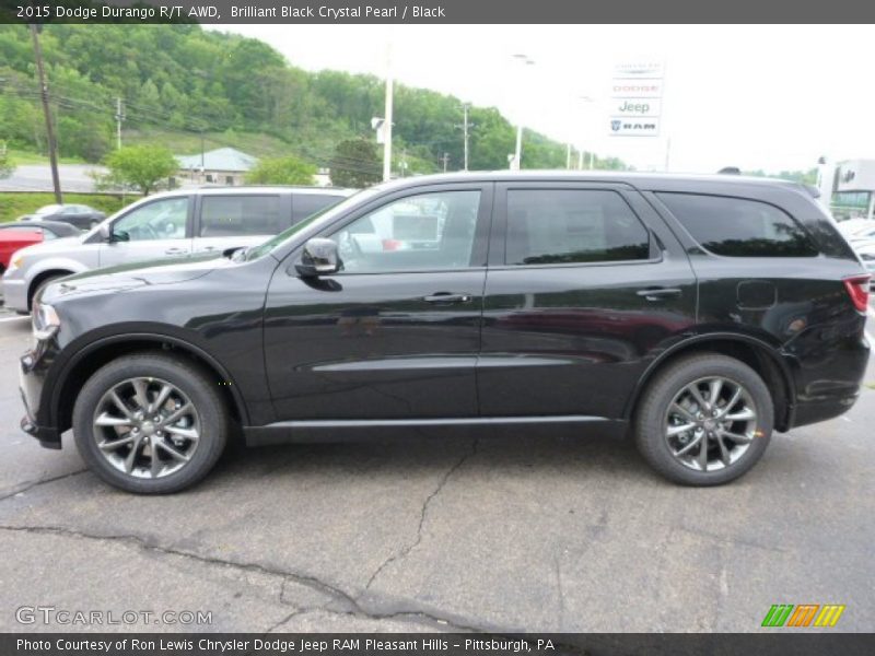 Brilliant Black Crystal Pearl / Black 2015 Dodge Durango R/T AWD