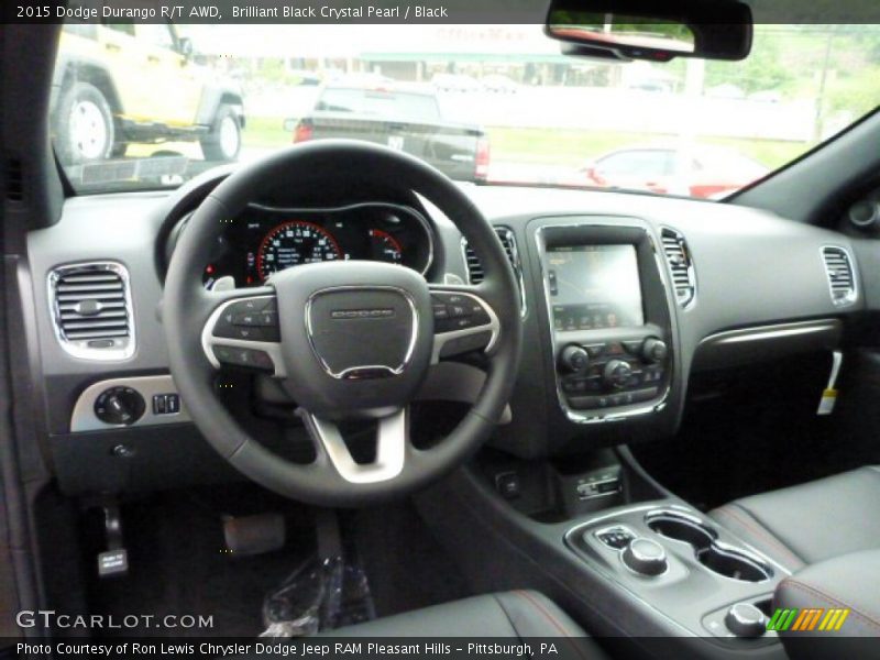 Brilliant Black Crystal Pearl / Black 2015 Dodge Durango R/T AWD