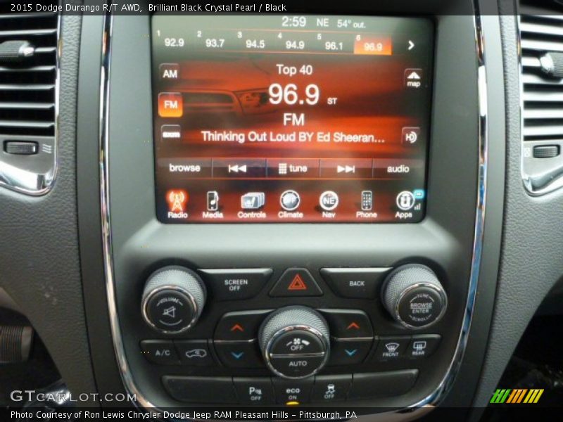 Brilliant Black Crystal Pearl / Black 2015 Dodge Durango R/T AWD