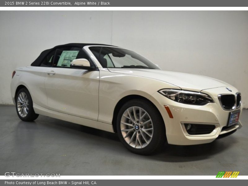 Alpine White / Black 2015 BMW 2 Series 228i Convertible