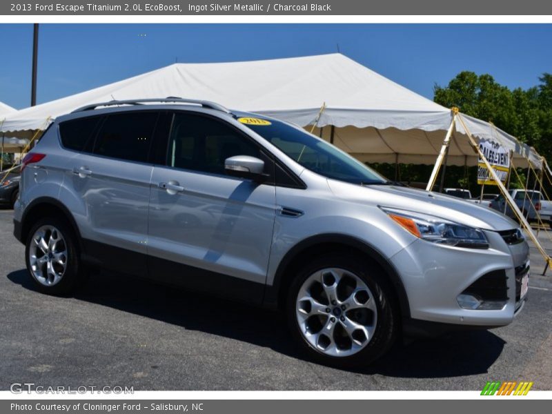 Ingot Silver Metallic / Charcoal Black 2013 Ford Escape Titanium 2.0L EcoBoost