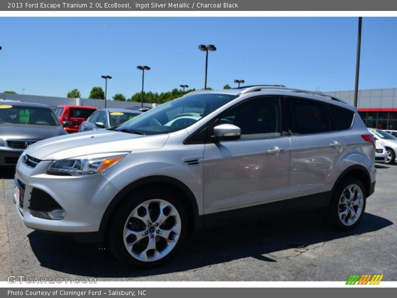 Ingot Silver Metallic / Charcoal Black 2013 Ford Escape Titanium 2.0L EcoBoost