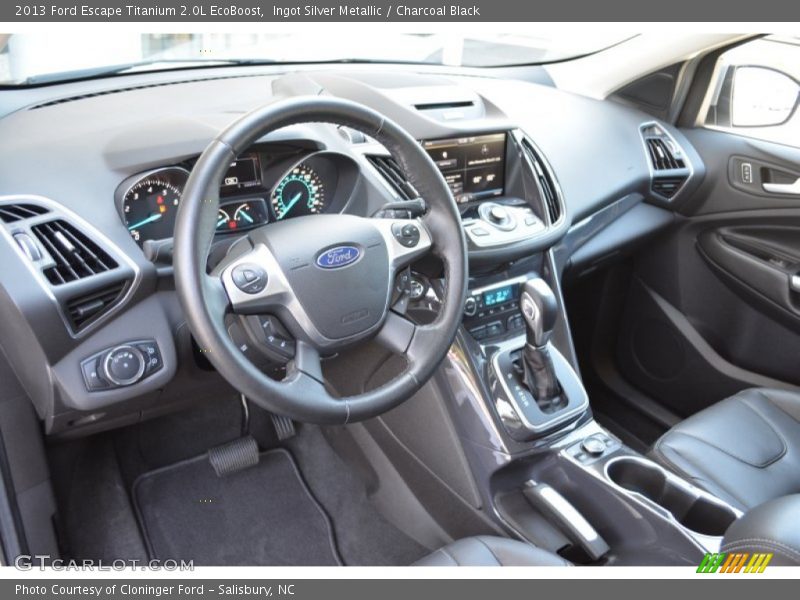 Ingot Silver Metallic / Charcoal Black 2013 Ford Escape Titanium 2.0L EcoBoost