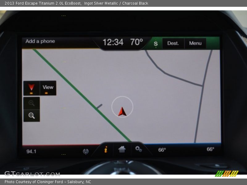 Ingot Silver Metallic / Charcoal Black 2013 Ford Escape Titanium 2.0L EcoBoost