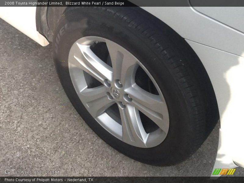 Blizzard White Pearl / Sand Beige 2008 Toyota Highlander Limited