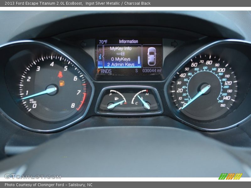 Ingot Silver Metallic / Charcoal Black 2013 Ford Escape Titanium 2.0L EcoBoost