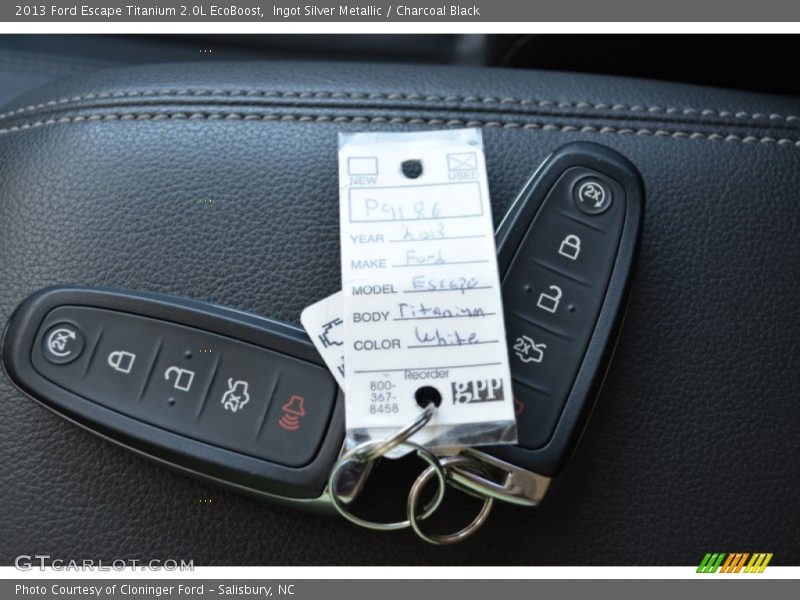 Ingot Silver Metallic / Charcoal Black 2013 Ford Escape Titanium 2.0L EcoBoost