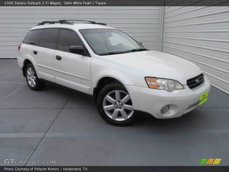 Satin White Pearl / Taupe 2006 Subaru Outback 2.5i Wagon