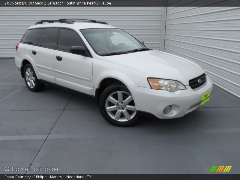 Satin White Pearl / Taupe 2006 Subaru Outback 2.5i Wagon