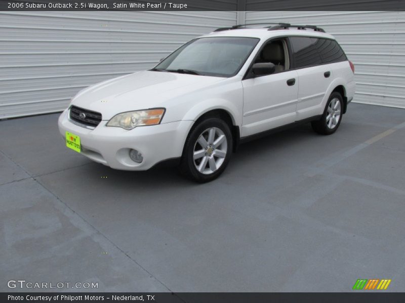 Satin White Pearl / Taupe 2006 Subaru Outback 2.5i Wagon