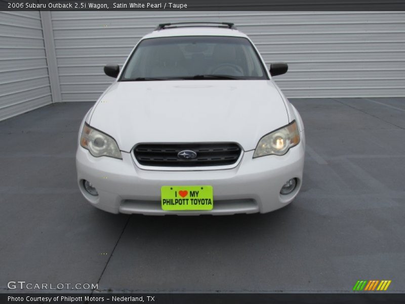 Satin White Pearl / Taupe 2006 Subaru Outback 2.5i Wagon