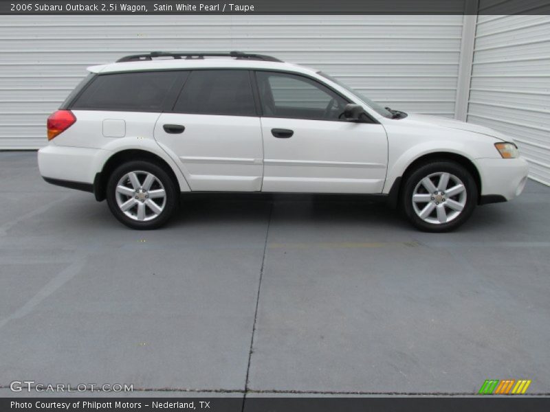 Satin White Pearl / Taupe 2006 Subaru Outback 2.5i Wagon