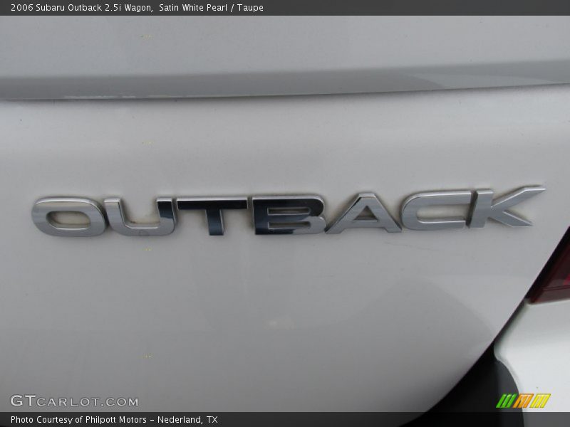 Satin White Pearl / Taupe 2006 Subaru Outback 2.5i Wagon