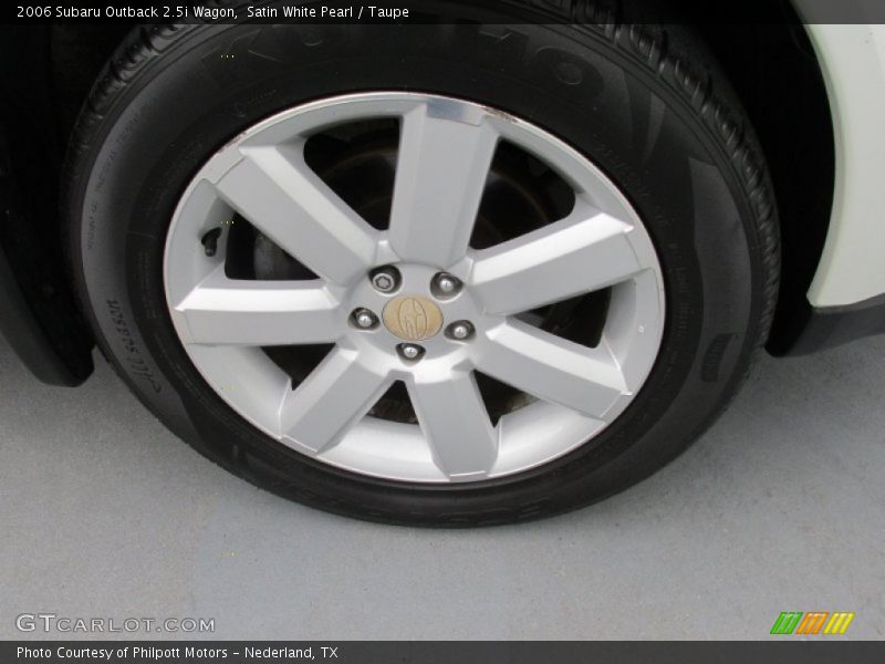 Satin White Pearl / Taupe 2006 Subaru Outback 2.5i Wagon