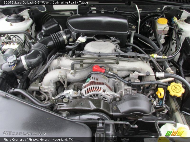 Satin White Pearl / Taupe 2006 Subaru Outback 2.5i Wagon