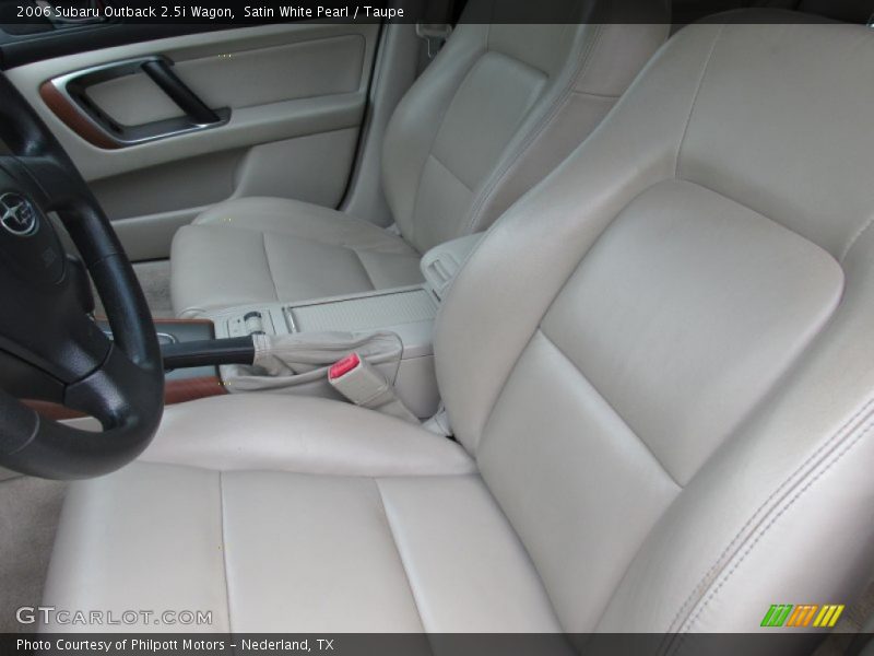 Satin White Pearl / Taupe 2006 Subaru Outback 2.5i Wagon