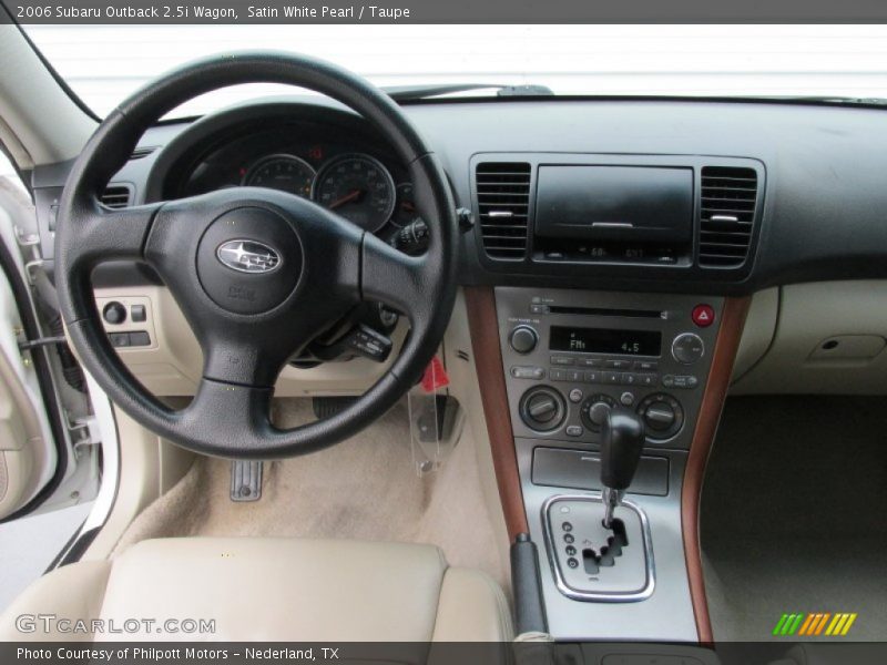 Satin White Pearl / Taupe 2006 Subaru Outback 2.5i Wagon