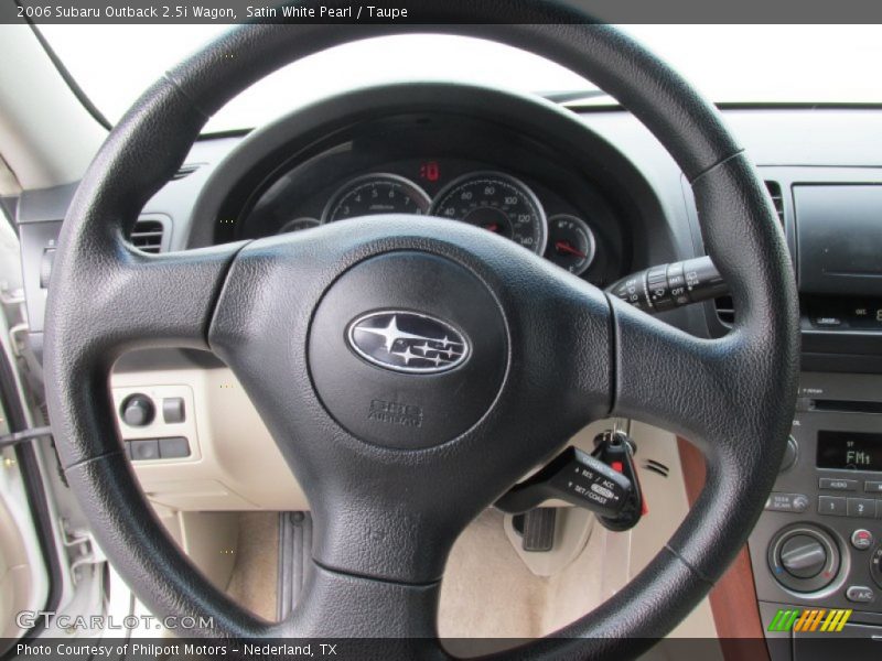 Satin White Pearl / Taupe 2006 Subaru Outback 2.5i Wagon
