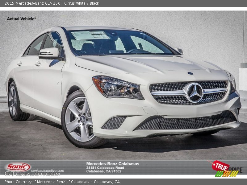 Cirrus White / Black 2015 Mercedes-Benz CLA 250