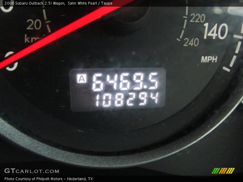Satin White Pearl / Taupe 2006 Subaru Outback 2.5i Wagon