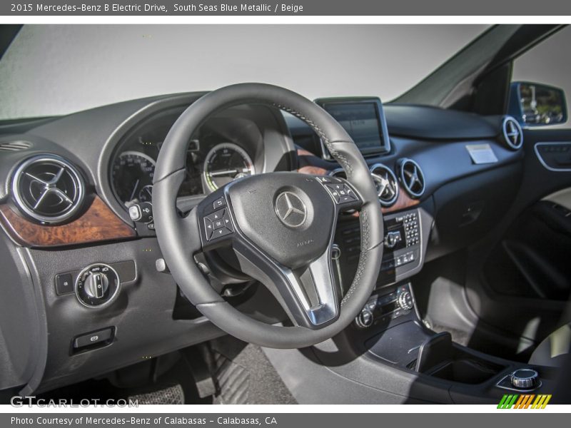 South Seas Blue Metallic / Beige 2015 Mercedes-Benz B Electric Drive