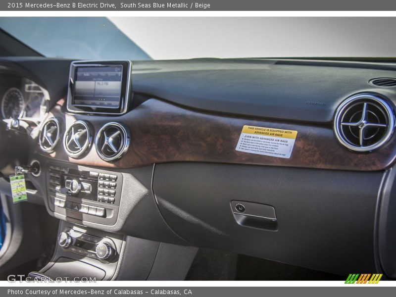 South Seas Blue Metallic / Beige 2015 Mercedes-Benz B Electric Drive